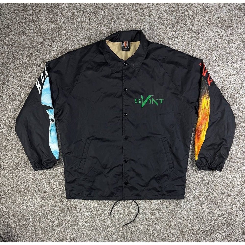 Saint Michael x Vlone Skull Coach Black Jacket Men's Size XL